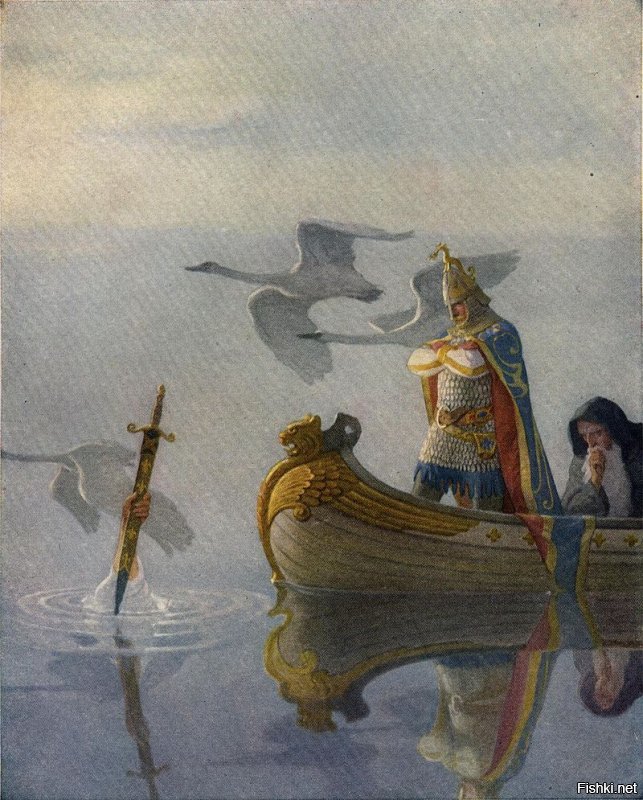 Экскалибур - второй меч короля Артура. Его ему подарила владычица озера. А не тот который он вытащил из камня.