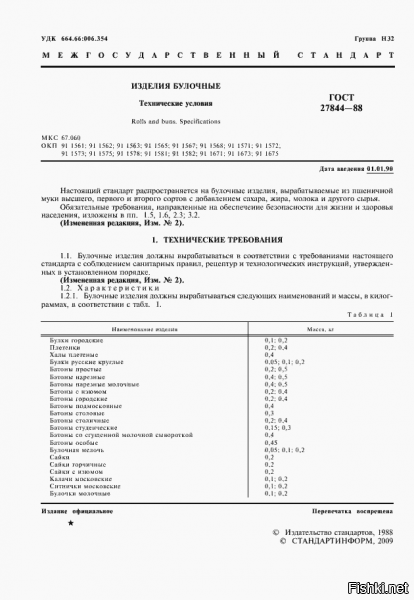 Где в данном госте написано хлеб нарезной вес такой-то?
А вот ГОСТ 27844-88 где черным по белому написан вес