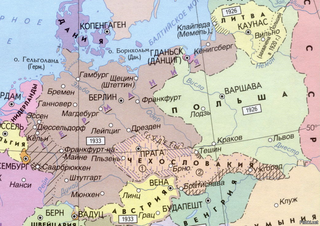 Карта восточной пруссии до 1945 года