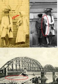 Девочка - фантом, на которую можно отбрасывать тень и сама той самой тенью обладает?
<<...остальные люди как будто не замечают ребенка.>>
На левом верхнем фото, девочка смотрит на что? Может там котенок за кадром на земле играется?