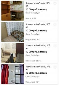 В России тоже можно снять комнатку 6 квадратных метров, за 155$ - 235$ в месяц.
