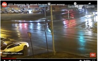 Где тут желтый? Выехал на перекресток сторого на зеленый!
