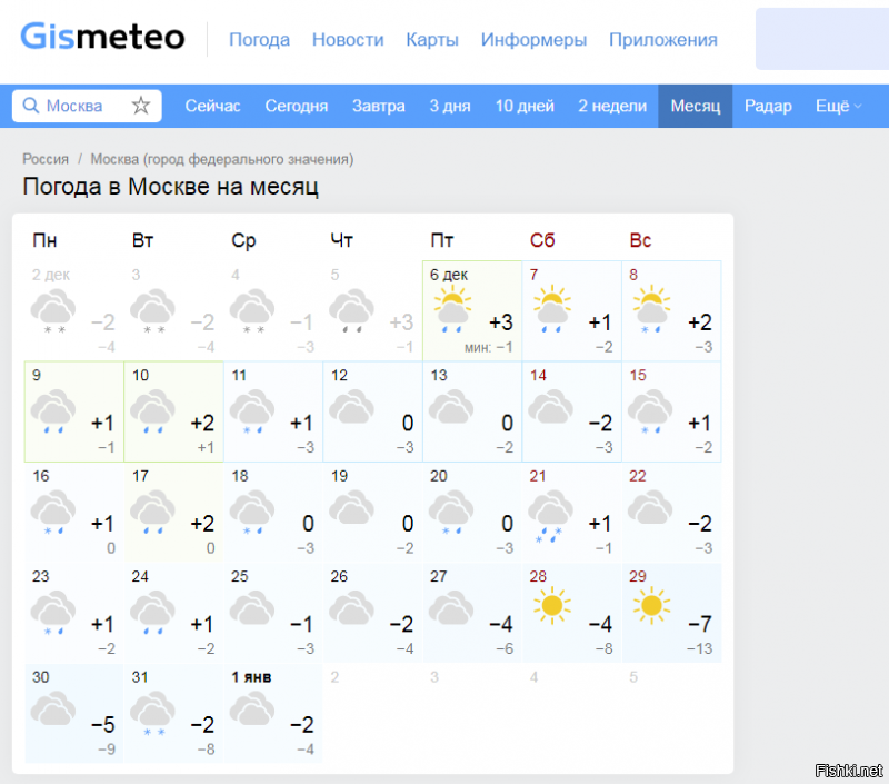 чёт на сайте gismeteo.ru прогноз на месяц совсем не холодный, жаль, что и снега особо не ожидается... хотя, кто-то мне говорил, что прогноз более чем на 2 недели   это чистой воды гадание))