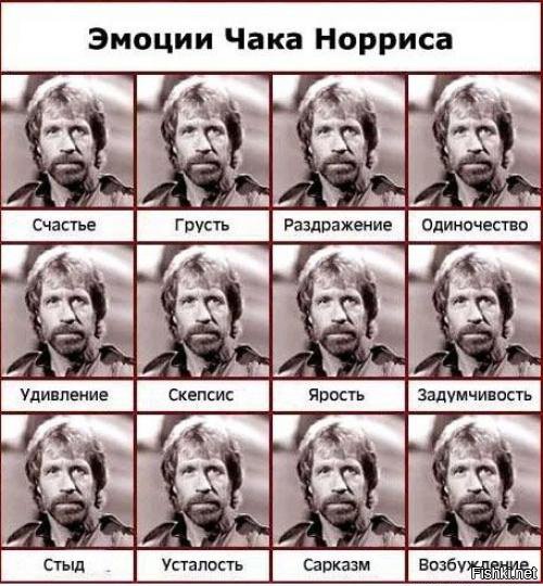 Эмоции Чака Нориса наше всё!