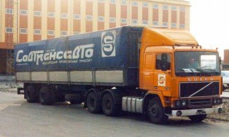 Если говорить про грузовики и Совтрансавто, то мерседесов, как раз было мало. А вот Volvo F12 был основной машиной