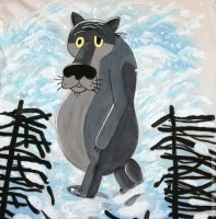 Упитанный для волка. Естественно. Он же от другана своего, домой шёл.