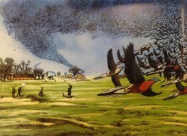 Странствующие голуби. Еще случай пиндосского геноцида. Кто не в курсе - гуглите.