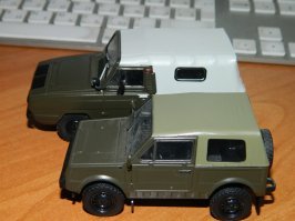 эта нива уступала уазу насколько помню. а так да и уаз и ваз - ступили( эти машины погли пойти в нулевых и на ура, но <span style='color:gray'>[мат]</span> сверху было пофиг( в результате имеем 2 мертвых завода. статейка интересная) есть такая моделька в моей коллекции) впрочем как и уазовский ягуар. масштаб один и тот же - и видно насколько ваз маленький по сравнению с уазовской моделью