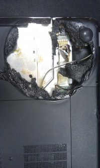 Много чего носили. Вот к примеру жареный ноутбук  И он вполне работал.