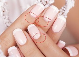 автор. Вы как женщина, должны были заметить, что на фото руки после 4-5 дней ПОСЛЕ маникюра. можно было найти что то более подходящее