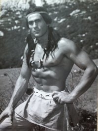 Чингачгук,  кумир молодости. 
Система тренировок “главного индейца”.

Оказалось, что занимался он в основном дома и по самой простой программе. Работал с собственным весом: делал приседания, подтягивания и отжимания и упражнения с гантелями. Упражнения делались на 3-4 подхода по 6-8 повторов:

    подтягивания широким хватом за голову, 3-4 подхода х 6-8 повторений
    подтягивания узким хватом к груди 3-4 подхода х 6-8 повторений
    подъем гантелей на бицепс 3-4 подхода х 6-8 повторений
    жим гантелей лежа 3-4 подхода х 6-8 повторений
    разводка гантелей 3-4 подхода х 6-8 повторений
    подъемы ног к перекладине 3-4 подхода х 6-8 повторений
    отжимания на брусьях 3-4 подхода х 6-8 повторений
    жим гантелей лежа 3-4 подхода х 6-8 повторений

Система питания тоже не отличалась сложностью и какими-либо изысками. Разумеется никаких добавок и спортивного питания. Главное - питаться здоровой пищей, избегать сладкого и алкоголя.

Результат, что называется, был на экране. Пример Гойко Митича показателен в том смысле, что даже самые простые упражнения, если регулярно заниматься дают отличный результат. И, как мы можем видеть в жизни, даже самый дорогой фитнес-клуб будет бесполезен если ходить в него как попало.