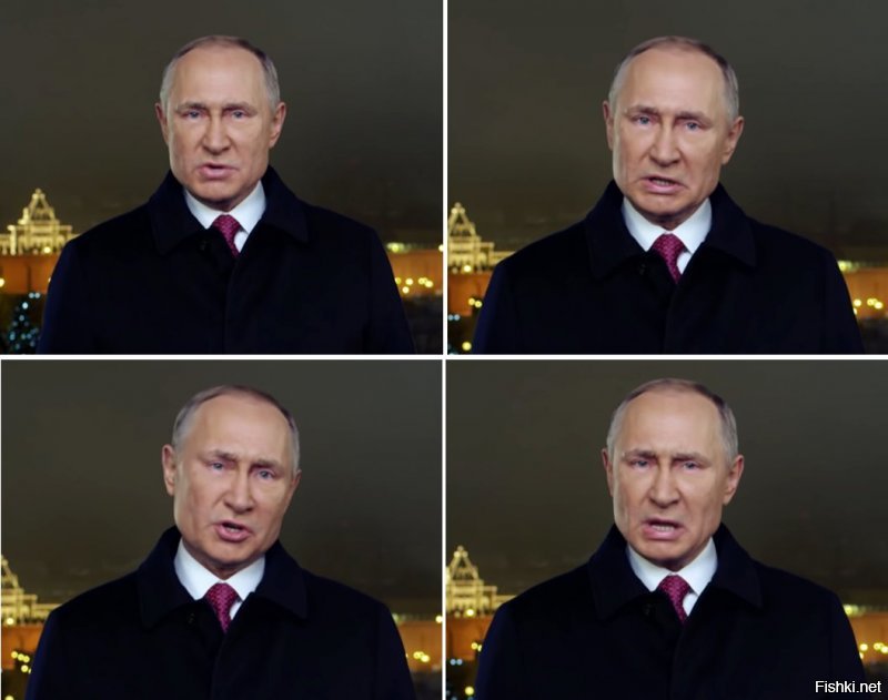 А что, в телевизоре был настоящий Путин?  Нет, нам показали какого-то артиста с оскалом Греты Тунберг.