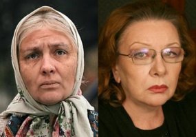 А почему вы не упомянули ещё более эффектное преображение жены Дяди Мити-Бабы Шуры??? Ведь на самом деле Наталья Тенякова, жена Юрского Была на 10! лет моложе Дорошиной, которая исполняла роль  Надюхи. И грим в той роли не главное! Как она ходила, жестикулировала, говорила... Ведь многие до сих пор не знают, что в то время ей было только 40 лет, а играла бабулю возраста хорошо за 60, если не больше. Сравните по фото Дорошина (Надюха) и Баба Шура(Тенякова). И послелние фото Собственно сама Тенякова в роли Бабы Шуры и нынешнее время.