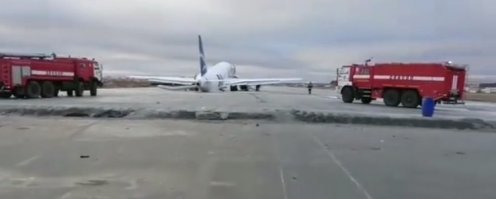 Самолет на брюхо лег из-за халатности сотрудников аэропорта, которые сообщили экипажу недостоверные данные о коэффициенте сцепления на реконструируемой ВПП, в следствии чего самолет после касания не смог погасить скорость и прошел допустимый для эксплуатации участок, ударившись на скорости около 80 км/ч о бетонный бруствер реконструируемого участка высотой около 30 сантиметров.

По этому поменьше смотри телевизор и не сравнивай жопу с пальцем.