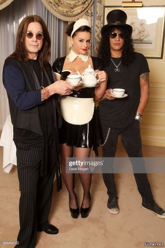 Ozzy Osbourne And Slash Enjoy Tea At The Dorchester Hotel