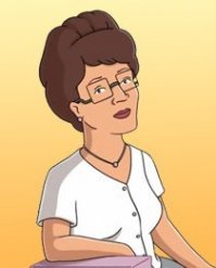 Пегги Хилл, судя по размеру стопы.