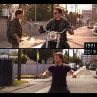 Трещина на дороге возле левой руки так и осталась?