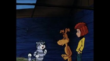 - Шарик, помолчи, пожалуйста. Корова государственная, а всё, что она дает: молоко или телят – это уже наше. Вот ты, дядя Фёдор, посуди: вот если мы холодильник напрокат берем. Он чей?" 

- Государственный!

- Правильно, дядя Фёдор. А мороз, который он вырабатывает чей?

- Мороз наш. Мы его для мороза и берем.