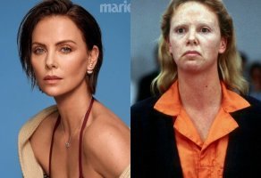 Добавлю от себя из другой оперы)))
Очаровательная Южноафриканская актриса Шарлиз Терон с 1995 года играла роли привлекательных и сексуальных блондинок. В 2003 году сыграла роль убийцы в фильме "Монстр" и п.и.з.д.е.ц. как изменилась((( стала уродливой и не смеется. Ниже пруф.

Вопрос?? нахрена сравнивать фотографии актеров из жизни и загримированных до неузнаваемости под роль??