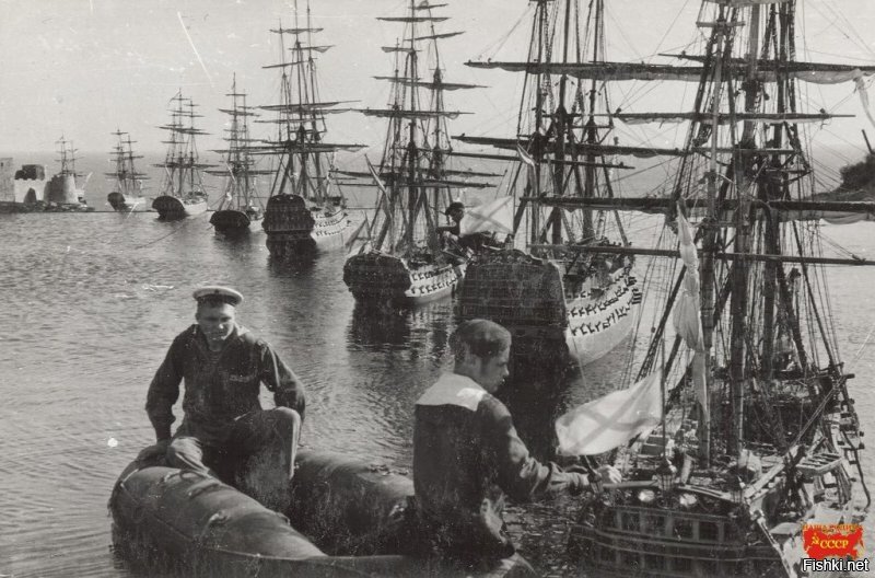 Редкие кадры со съёмок исторической картины 1953 года "Адмирал Ушаков"