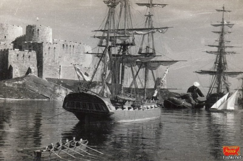 Редкие кадры со съёмок исторической картины 1953 года "Адмирал Ушаков"