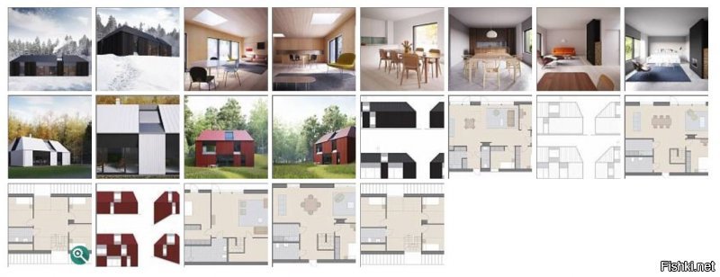 Шведская архитектурная студия Claesson Koivisto Rune совместно с компанией Fiskarhedenvillan разработала серию типовых сборных домов в скандинавском стиле. 2013 г.