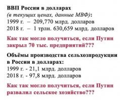 Есть ложь, наглая ложь и есть статистика.
Сначала идёт статистика по СССР, а потом резко по РФ. Чутка разные площади. Далее, автор совершенно не учитывет разницу в производительности между комбаином Нива от Ростсельмаша, что больше стоял чем работал и современным  RSM NOVA 340 от того же Ростсельмаша кстати. Гусеничная техника так и вовсе практически не используется сейчас. Кредиторка по факту стоит на месте... короч, можно долго и нудно придираться к каждому слову и пункту. Лень.

В общем автор мудаг, текст кг/ам