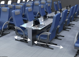 Так-то кресла на салазках... их и отодвинуть можно.
Правда, ходить по проходу, похоже, после этого уже не очень получится))