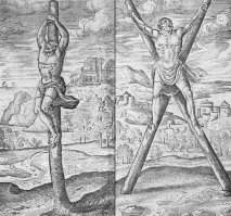 Еще такие виды распятий были. Изобретательный народ в древности был