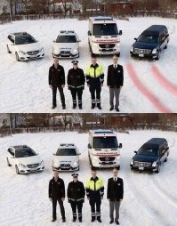 А, следы вперёд от катафалка как-бы намекают на уже сделанный выбор.