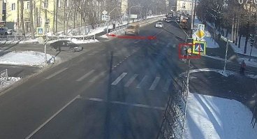 Вина рапида очевидна. Но. Для тупых  красными линиями на фотке на рисовали, чтоб показать, что газель тоже выехала на перекрёсток на запрещающий. 
НЕ ЗАКАНЧИВАЛА МАНЁВР НАЧАТЫЙ НА ЗЕЛЁНЫЙ, А НАЧИНАЛА ПЕРЕСЕКАТЬ ПЕРЕКРЁСТОК НА ЖЁЛТЫЙ!
Но ослы всё-равно пишут: можно ехать, если не обойтись без экстренного торможения; как же ему остановиться 3 секунды если он едет 60 км/час... 
Вы что, совсем что ли? 
Нехрена разгоняться на мигающий зелёный, чтоб экстренно не тормозить.
Если 60 км/час слишком большая скорость  - едь медленнее.