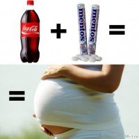 Когда решила провести опыт с колой и ментосом самостоятельно