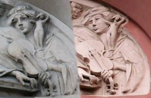 6. Доходный дом Бадаева. Нимфа "Дом печального ангела" в Санкт-Петербурге 
-------
Тут всё в порядке, ангел печальнее некуда.