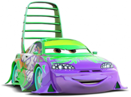 Это просто косплей на стритрейсера Wingo (Винтец) из мультика Тачки