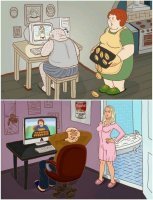 - А кто виноват, что красивые девушки пироги не пекут ? )