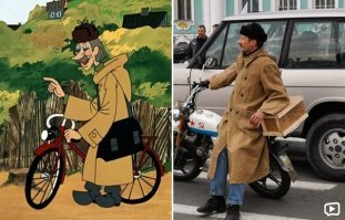 Пальто и шапка похожи на оригинал