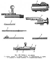 В чем проще? Если и есть разница в себестоимости изготовления, то копеечна (и не факт, что у мосинки дешевле).

Маузер:



1   стебель затвора; 2   соединительная муфта; 3   курок; 4   ударник; 5   боевая пружина; 6   выбрасыватель; 7   предохранитель.

Мосина: