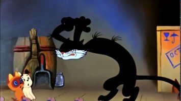 Только говорил ему это черный кот.
... я не мышка, я кот, кот, черный кот!