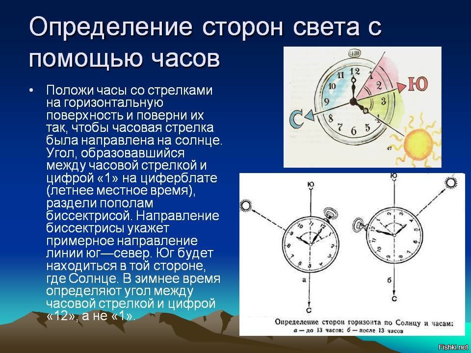 Точечные время. Как определить сторону света по часам со стрелкой. Как определить направление по часам. Как по часам определить стороны света. Определение сторон света по часам.