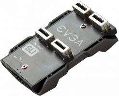 NVLink Bridge - высокопроизводительный мост для объединения видеокарт семейства RTX, он примерно в 50 раз имеет большую пропускную способность в сравнении с простыми мостами. Технология объединения по прежнему называется SLI, RTX семейство поддерживает объединение только двух карт через NVLink Bridge, в то время, как GTX семейство поддерживало объединение до 4 видеокарт. Семейство GTX 10ХХ поддерживало высокопроизводительные мосты HB bridge, для объединение 2 видеокарт. Сторонние производители делали