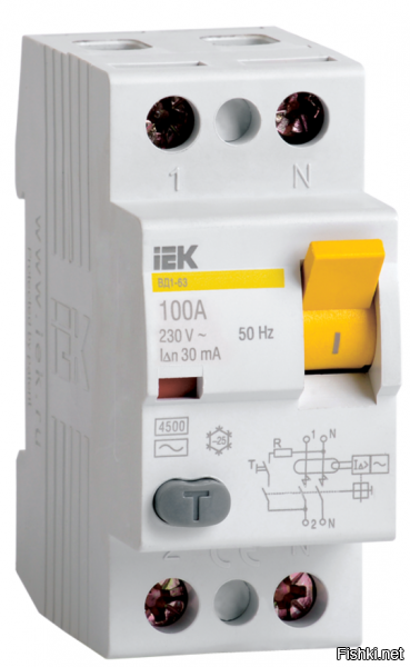 Автоматические выключатели подбирают по номинальному току, УЗО – по чувствительности, измеряемой в миллиамперах. Устройства защитного отключения, служащие для защиты человека, отключают напряжение при токах утечки до 30 мА, для противопожарной защиты – от 100 до 300 мА. Номинальный ток нагрузки обозначается как обычно.