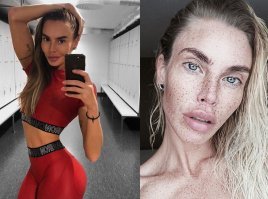 Шведская фитнес-модель с самыми длинными ногами в мире