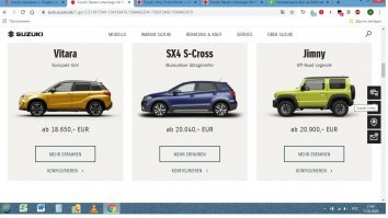 Где это "у нас"? Вот скрин с сайта немецкого официального дилера Сузуки. Самая дешевая комплектация 21 000 евро. При нынешнем курсе 1/1.1 получаются всё те же 23 100 долларов. Зачем постоянно клеветать на Россию?