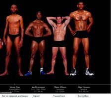 Напомнило.
Фотограф Говард Шатц. 
Проект "Как выглядят тела спортсменов в зависимости от вида спорта".
