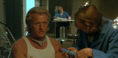 Был такой фильм: "обручённые со смертью", берёт человек деньги у населения, на строительство или бизнес, а ему хоба и ошейник или браслет на причиндалы, и таймер на срок по договору.