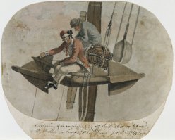 Не ловили моряки рыбу... 
Картинки 1775 года, если что: