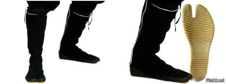 Первые ботинки с разделенными пальцами появились в 9 веке, их начали делать в Киото местные ремесленники. Предназначались таби для самураев, поэтому они максимально защищали ноги, имели шипы и протекторы. В конце 12 века ботинки с интересной конструкцией получил в подарок от императора странствующий монах Киогэн, наблюдавший за самурайскими поединками. После короткого визита во дворец он отправился дальше по стране, знакомя с этой обувью других людей.

Заинтересовались таби не только жители попадавшихся на пути странника селений, но и ниндзя – тогдашние диверсанты, шпионы и наемные убийцы. Им обувь понравилась потому, что она позволяла свободно бегать, прыгать, плавать и заниматься борьбой. При креплении к таби когтей они превращались в орудие, позволяющее при этом легко залезть на дерево, стену или скалу. Человек в ниндзя-шуз передвигался совершенно бесшумно и даже в сложных ситуациях сохранял устойчивое положение и хорошую координацию.