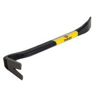 Нужен универсальный ключ? Такой ключ, которым можно Быстро открыть абсолютно любую дверь подъезда? Вот он

P.S. все домофонные двери с магнитным замком будут открыты быстрее чем даже ключом, поскольку удельная сила колеблется в пределах 40-360 кг.
Звучит много, но физически здоровые мужчины не редко сделав упор ногойв раму, и ухватившись за ручку могут её *разорвать*. 
А с помощью этого универсального ключа,  с этим справится и ребёнок =)))
Хотя да, часто таким ключом не по открываешь дверь, она быстро придёт в негодность)))

P.S. Момент силы, развиваемая у основания фомки, просто чудовищная. Разнится от модели (геометрии) конкретного экземпляра, но обычно это x10-30 раз, у таких вот "карманных" малюток