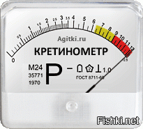 Мой прибор показывает, что концентрация кретенизма у твоего организма, зашкаливает.)