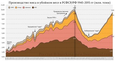 Анализ экспорта мяса и мясопродуктов из России в 2001-2019 гг